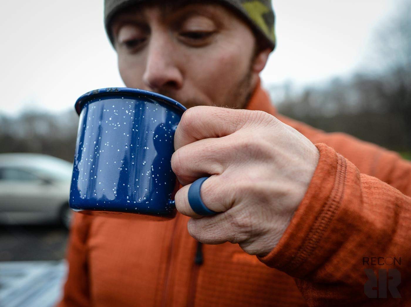 Men's Blue Silicone Wedding Ring