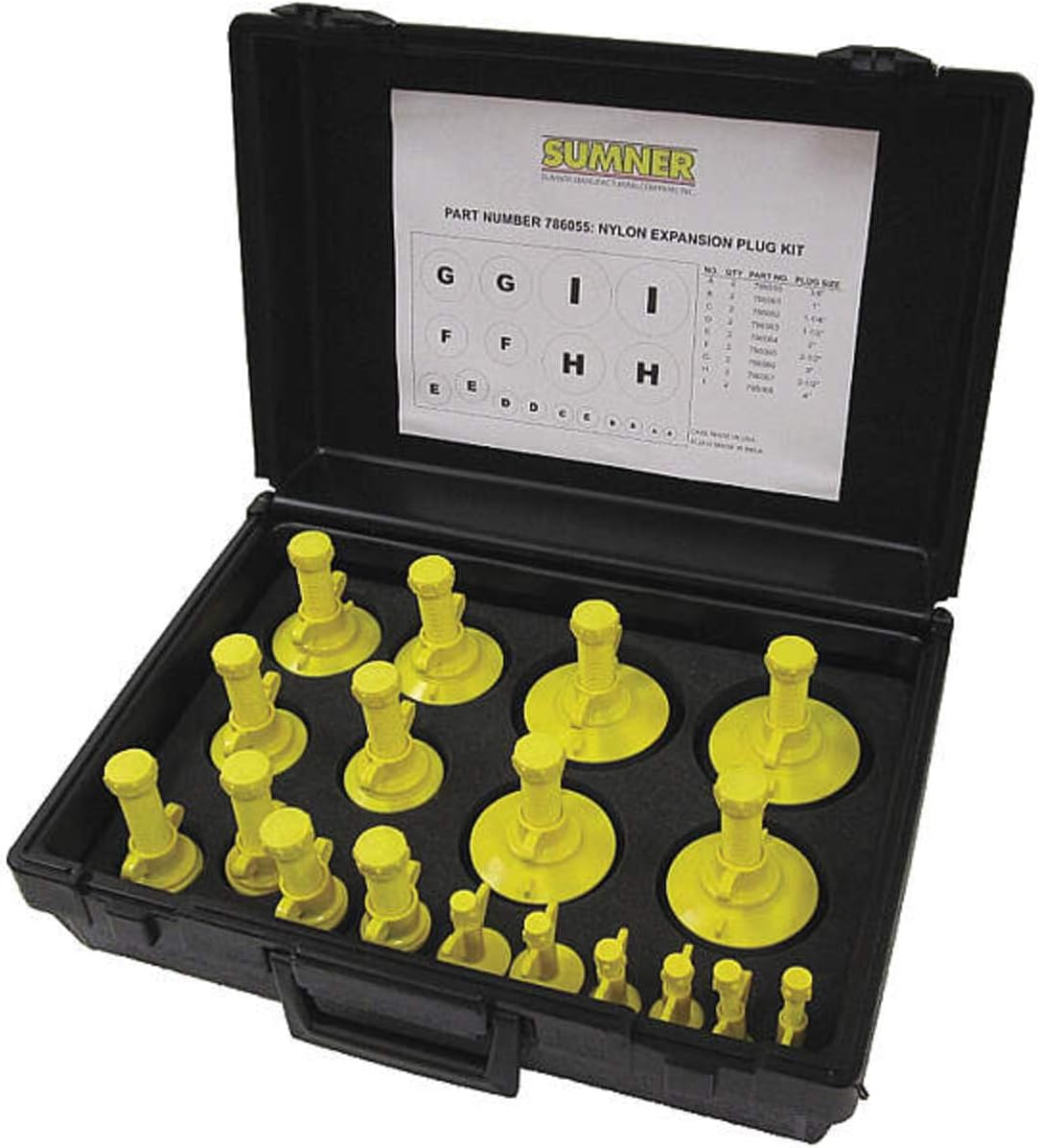 Nylon Expansion Plug Kit, 4 in. Dia.