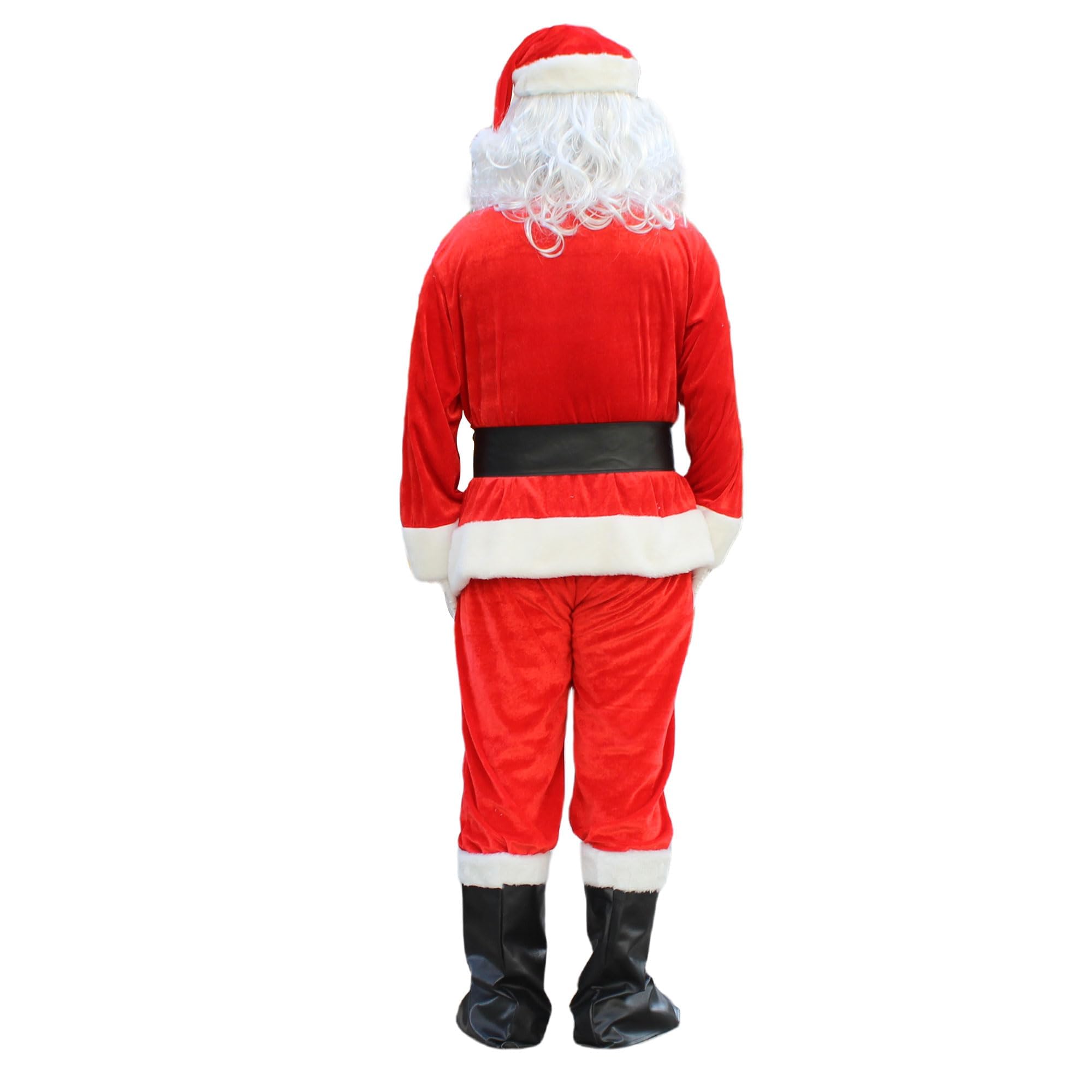 SELORE Costume de Père Noël pour Hommes Complet de Déguisement de Noël Homme(XXXL)