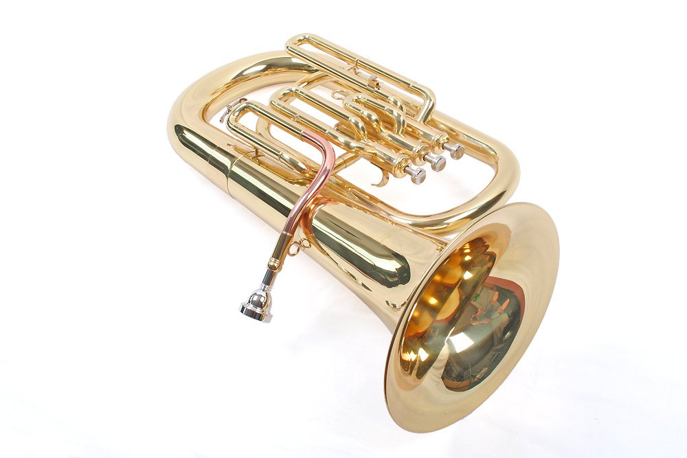 Bb Euphonium Baritonhorn 3 Pumpventile, Monel, Goldmessing Mundrohr