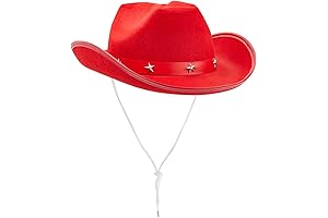 Red Adult Rodeo Cowgirl Hat for Women and Men