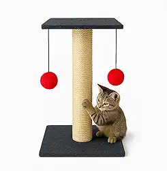BOXFAN Arranhador Torre para Gatos Pet com Poste de Sisal e Brinquedo com Bolinha Ideal para Entretenimento do Pet, Protege Móveis e Reduz o Estresse