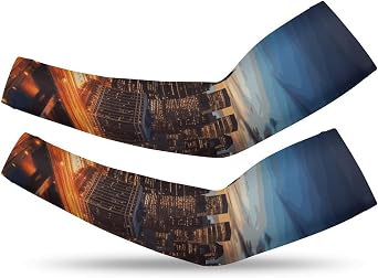 New York City Scenery Arm Sleeves for Men Women, Compression Sleeve, Cooling Sleeves to Cover Arms1 Pair-