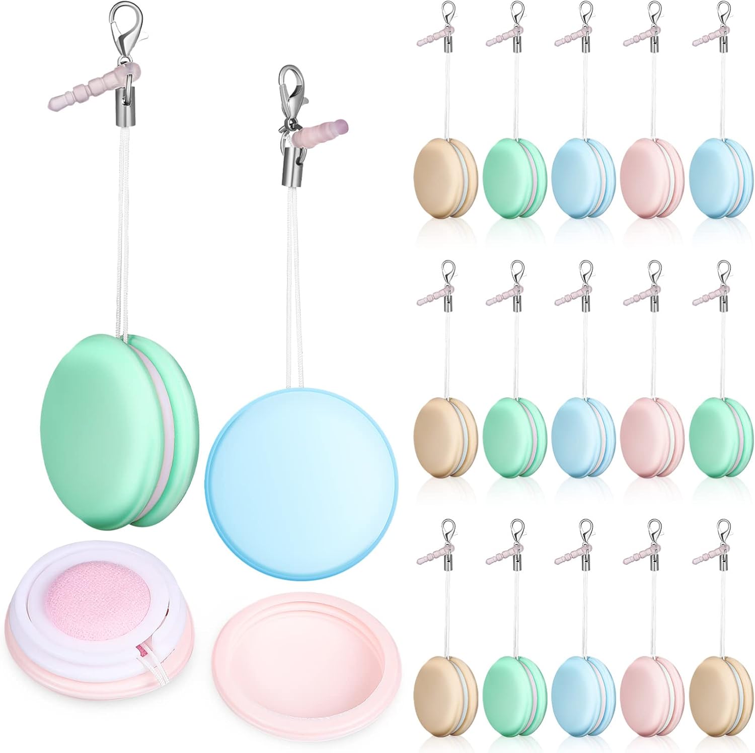 18 Pcs Macaron Screen Cleaners Decorative Pendants for Smartphones Screen for Phones Tablets and More Adorable Mobile Phone Cleaning Accessories
