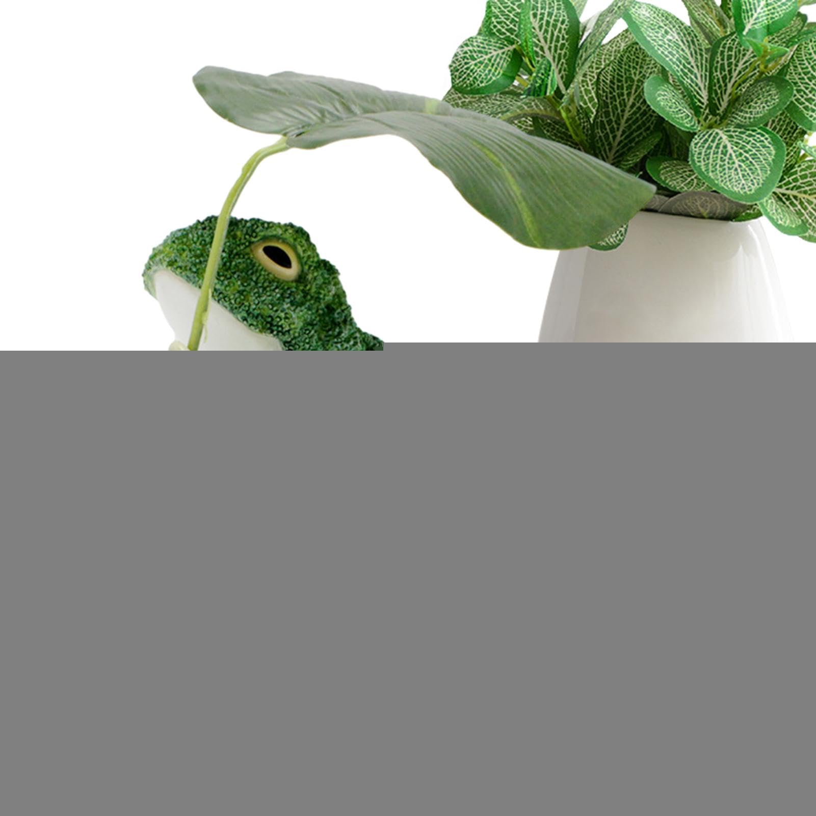 Froschfigur, Brokkoli-Frosch mit Regenschirm, Froschstatue, Dekoration, Froschform, Sammlerstückfigur, künstlerische Heimdekoration, Statue, kreative Frosch-Skulpe für Zuhause, Bücherregal-