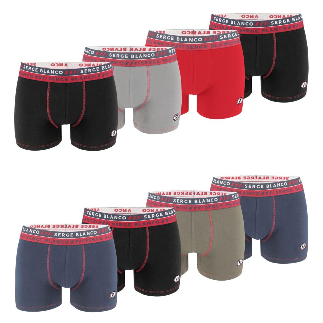 Boxershorts für Herren, Baumwolle, belüftetes Netz, Anti-Irritation (8 Stück)