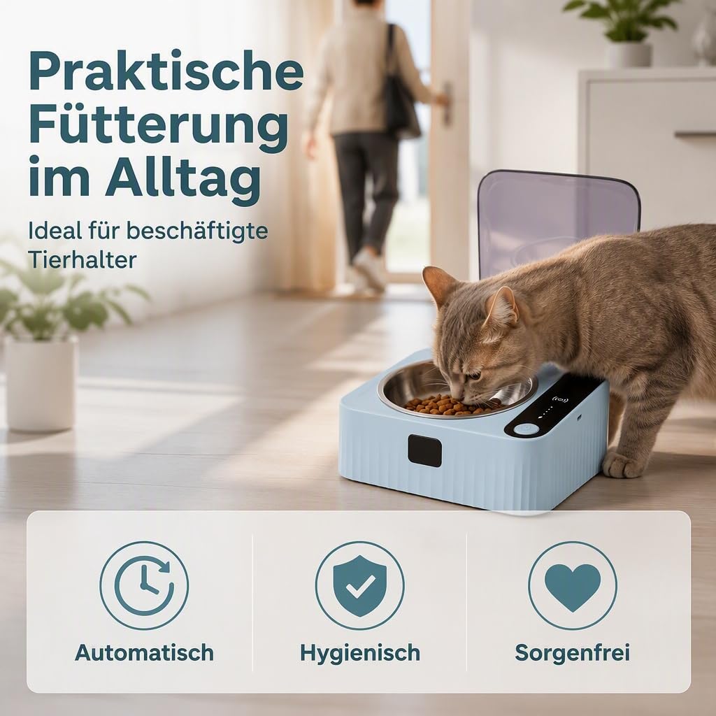 Sensor-Katzenfutterspender mit Intelligenter Sensorkappe, 350 ml