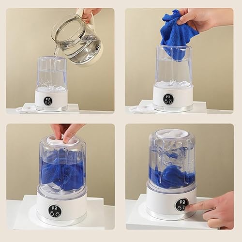 Miniatura 7 de Lavadora de ropa interior, mini lavadora mejorada 2025, portátil, recargable, inalámbrica, mini taza de lavandería para brasier, ropa interior,