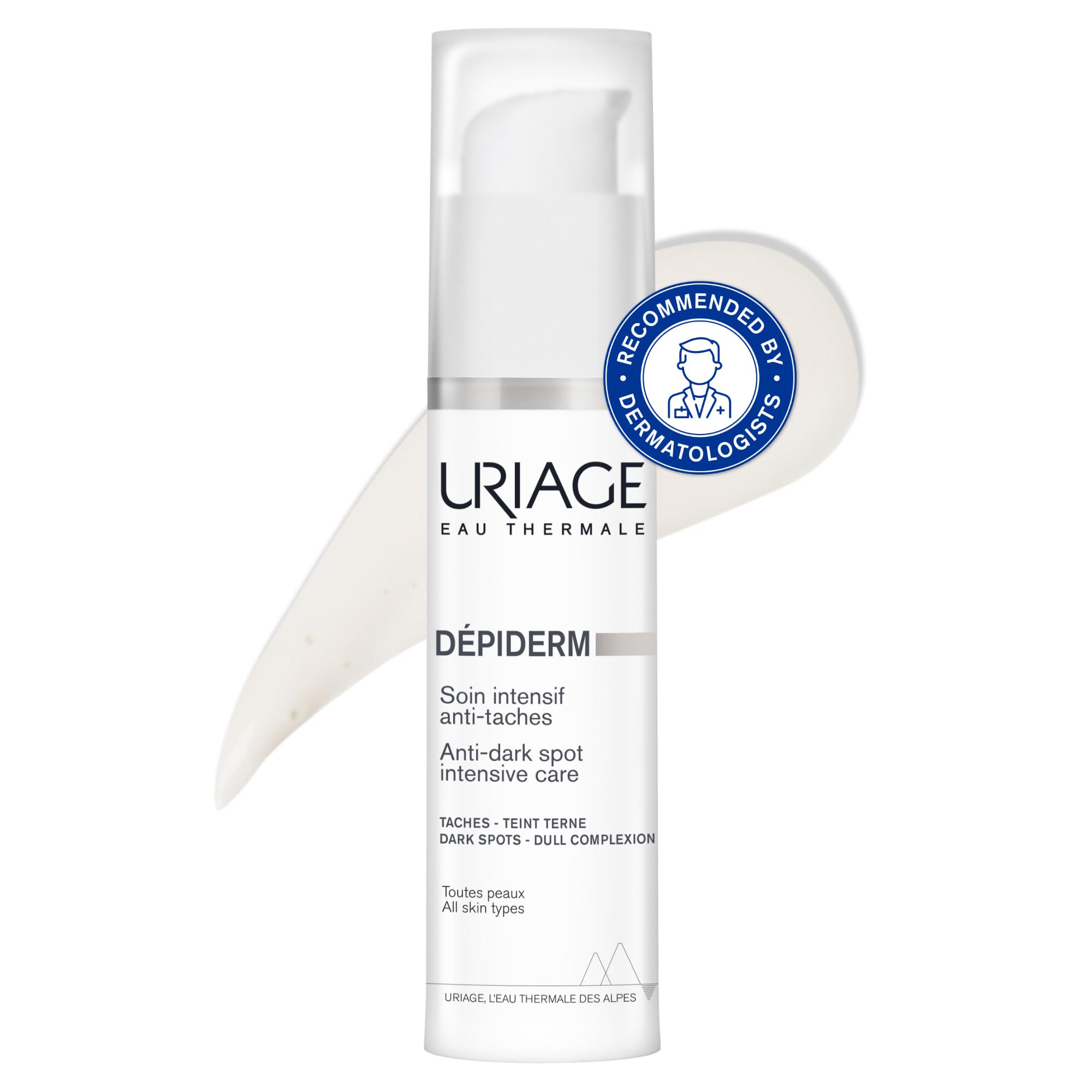 Uriage Dépiderm Intensive Anti Dark Spot Treatment 30 ml - Reduces Dark Spots & Promotes Even Skin Tone - Face Light Cream - Sensitive Skin - Clinical Results