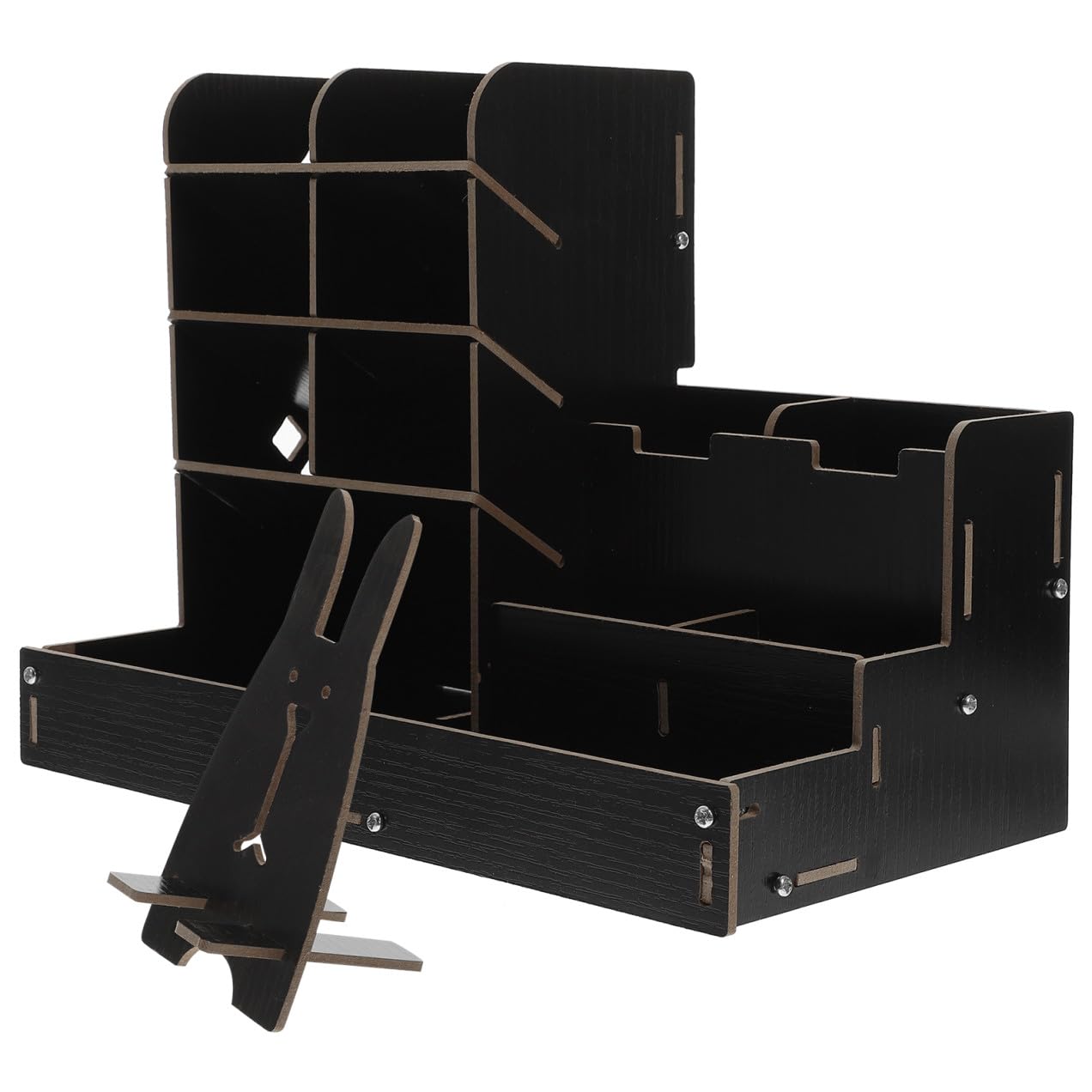 TEHAUX Organizer Per Scrivania in Legno Naturale Porta Penne Da Scrivania Cassetto Organizzatore Per Cancelleria Scomparti Contenitore Portaoggetti Compatto e Leggero Per Ufficio e Studio