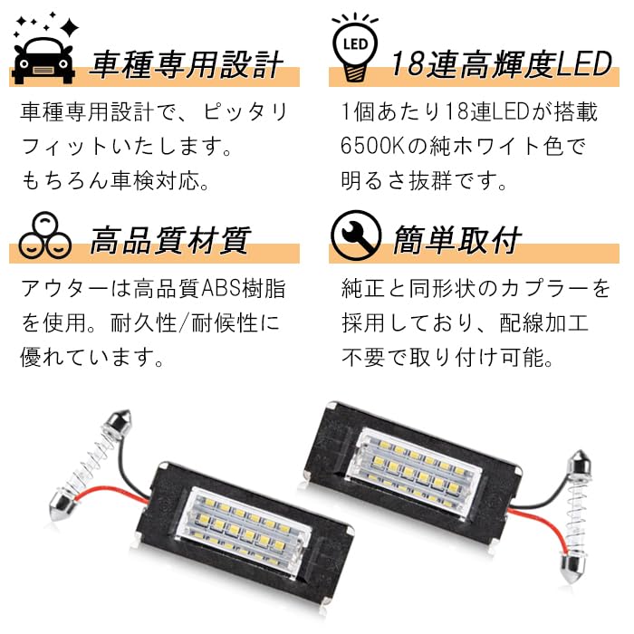 Amazon | ナンバー灯 R56 R57 R58 R59 LED キャンセラー内蔵 BMW互換品