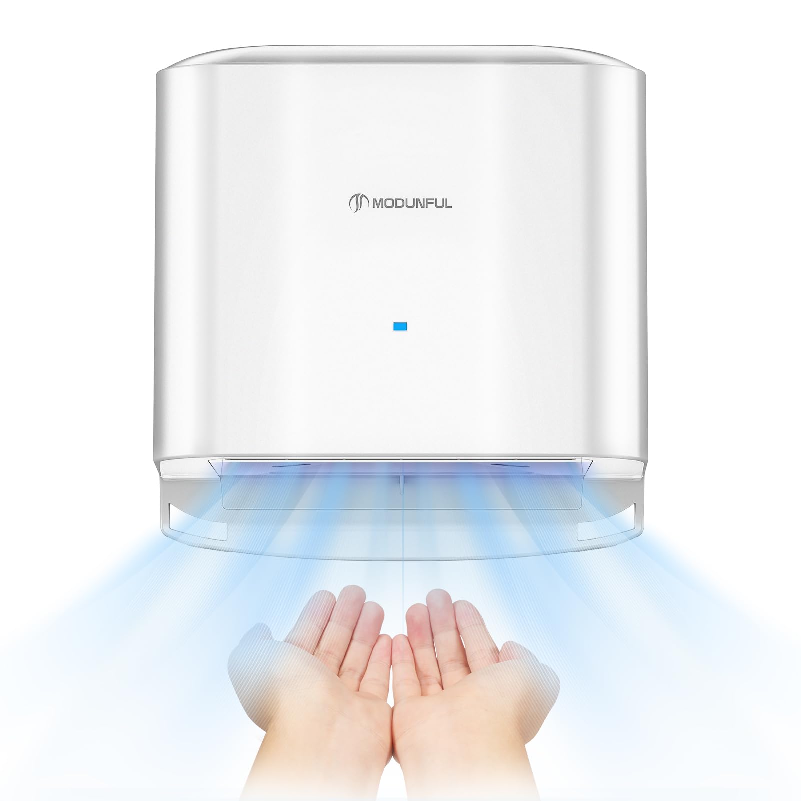 modunful Automatic Hand Dryer for Toilets Commercial and Household, Electric Hand Dryer Wall Mount Compact Abs Cover, 1200W