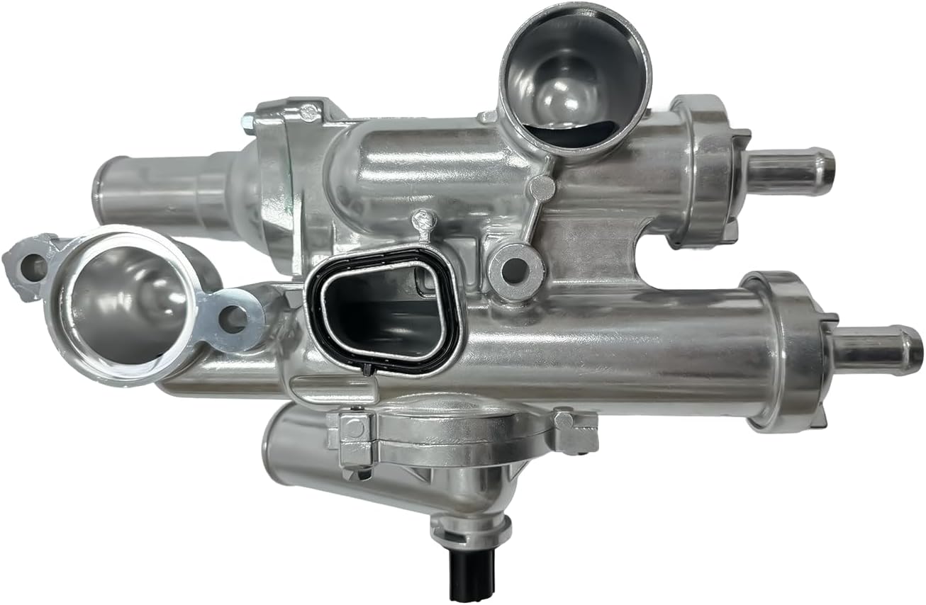 Upgraded Aluminium Engine Coolant Thermostat Housing Assembly Compatible with Dodge Avenger, Chrysler Sebring, Jeep Compass 2007-2017 DOHC 4Cyl 2.4L, Replaces 902-319 68003582AB 4884571AB