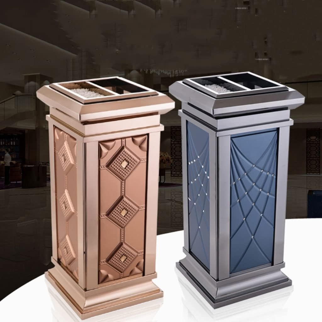Stand Up Ashtray Stainless Steel Ashtray Trash Can Vertical Ashtray Outdoor Cigarette Butt Trash Can Indoor Corridor Cigarette Buttpost Cigar Ashtrays For Outdoors (Color : A)