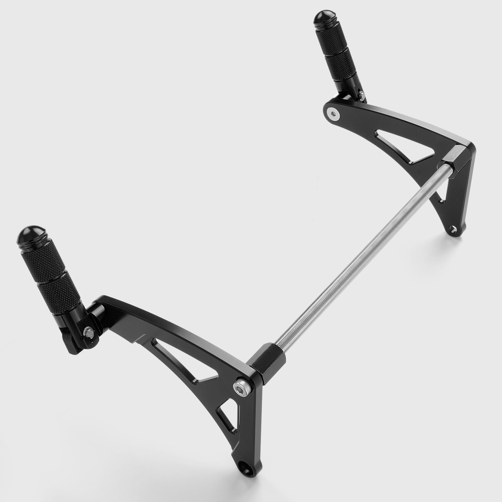 WOOGA Extensiones de clavija de pie trasero de pasajero estriberas extendidas Pedal Reposapiés plegable para Ho&nda Monkey 125 / Z125 Z 125 Accesorios 2018-2025 (JB02/JB03) (Estilo A - Negro)