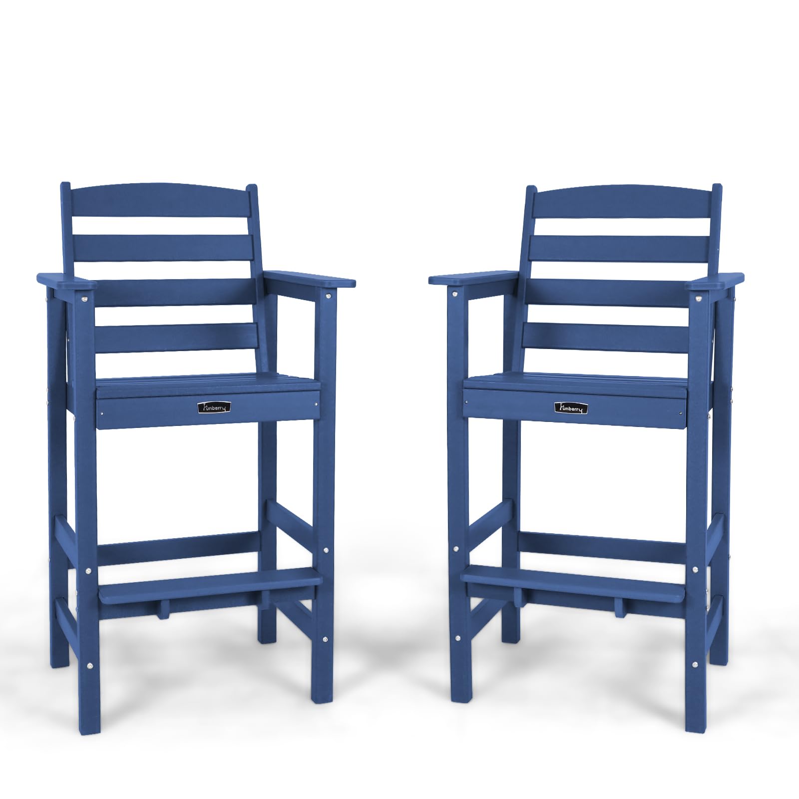 FUNBERRY Oversized Bar Height Outdoor Chair, Tall Adirondack Chair Set of 2