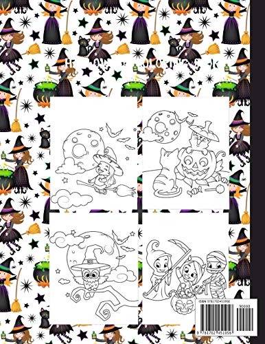 Halloween Coloring Book: Coloring Toy Gifts for Toddlers, Kids ,Children or Adult Relaxtion | Cute Easy and Relaxing Large Print Birthday Gifts image 4
