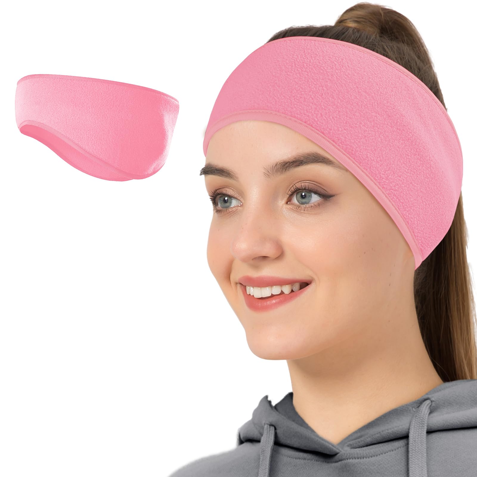 Winter Fleece Ear Warmers Headband Ear Muffs for Men Women Kids, Ear Covers for Cold Weather Ski Running Cycling Work
