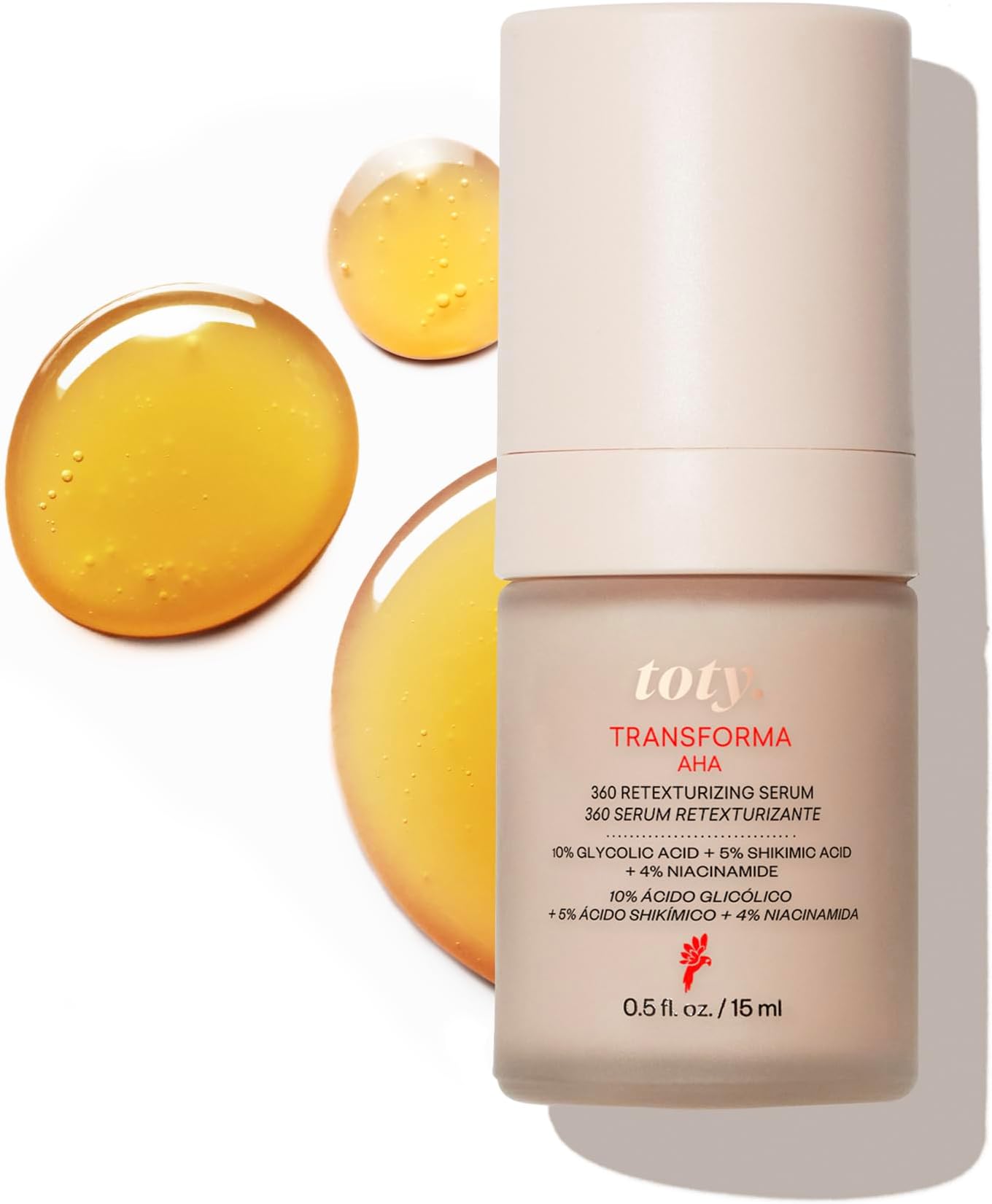 by Sofia Vergara - Transforma AHA 360º Retexturizing Serum - Sun Damage Repair For Face - Glycolic Acid Serum - Anti Aging Treatment for Dark Spots, Lines, Wrinkles - Travel Size (0.5 fl oz)