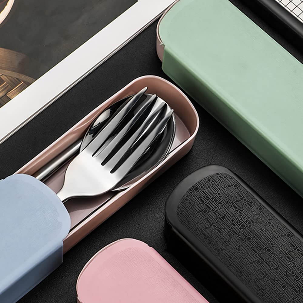 Ensemble De Couverts en Acier Inoxydable, Couverts Portables 12 Pièces, avec Boîte-Cadeau Exquis, Peut Être Utilisé pour Les Voyages en Famille Au Restaurant