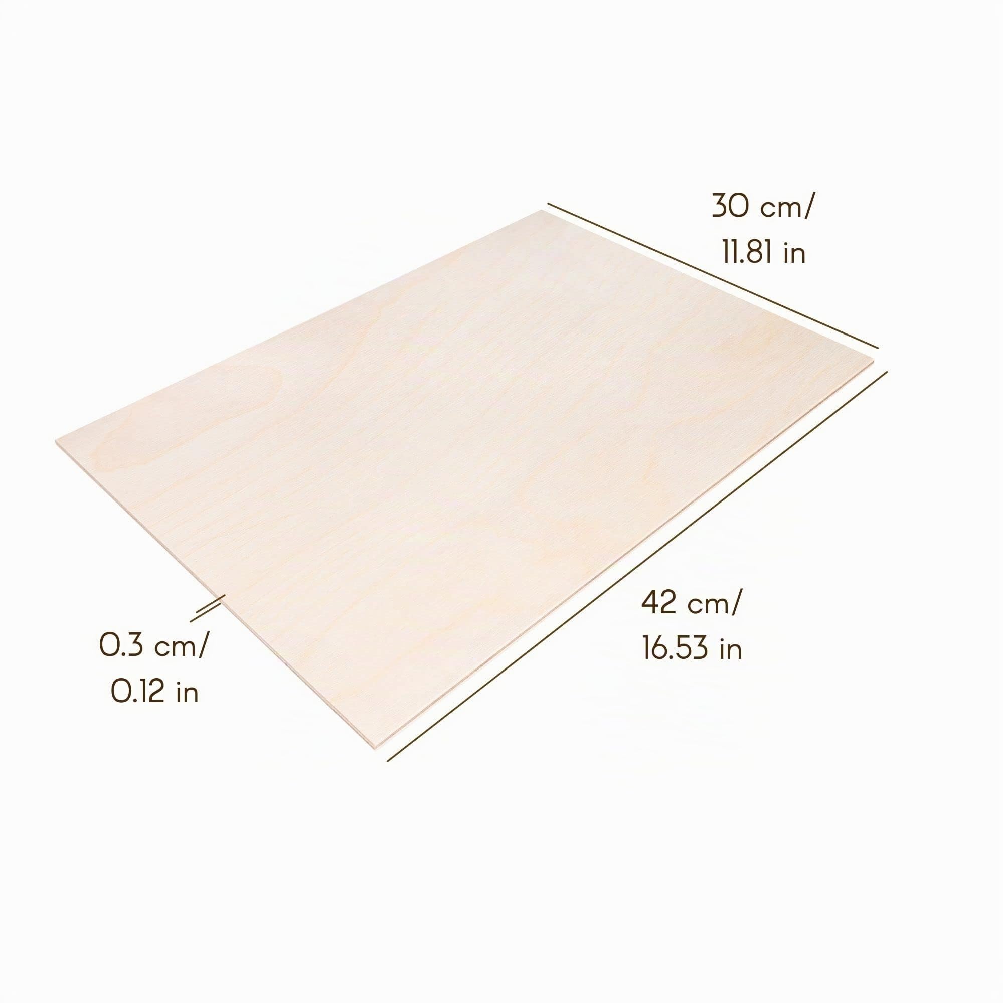 Creative Deco 30 x A3 Contreplaqué 3mm Bouleau Panneau Découpe Laser Bois Pyrogravure Gravure