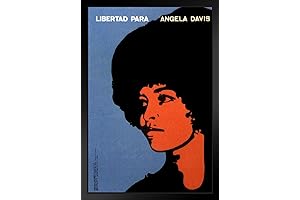 Angela Davis Libertad Para Retro Vintage Political Black Wood Framed Poster 14x20