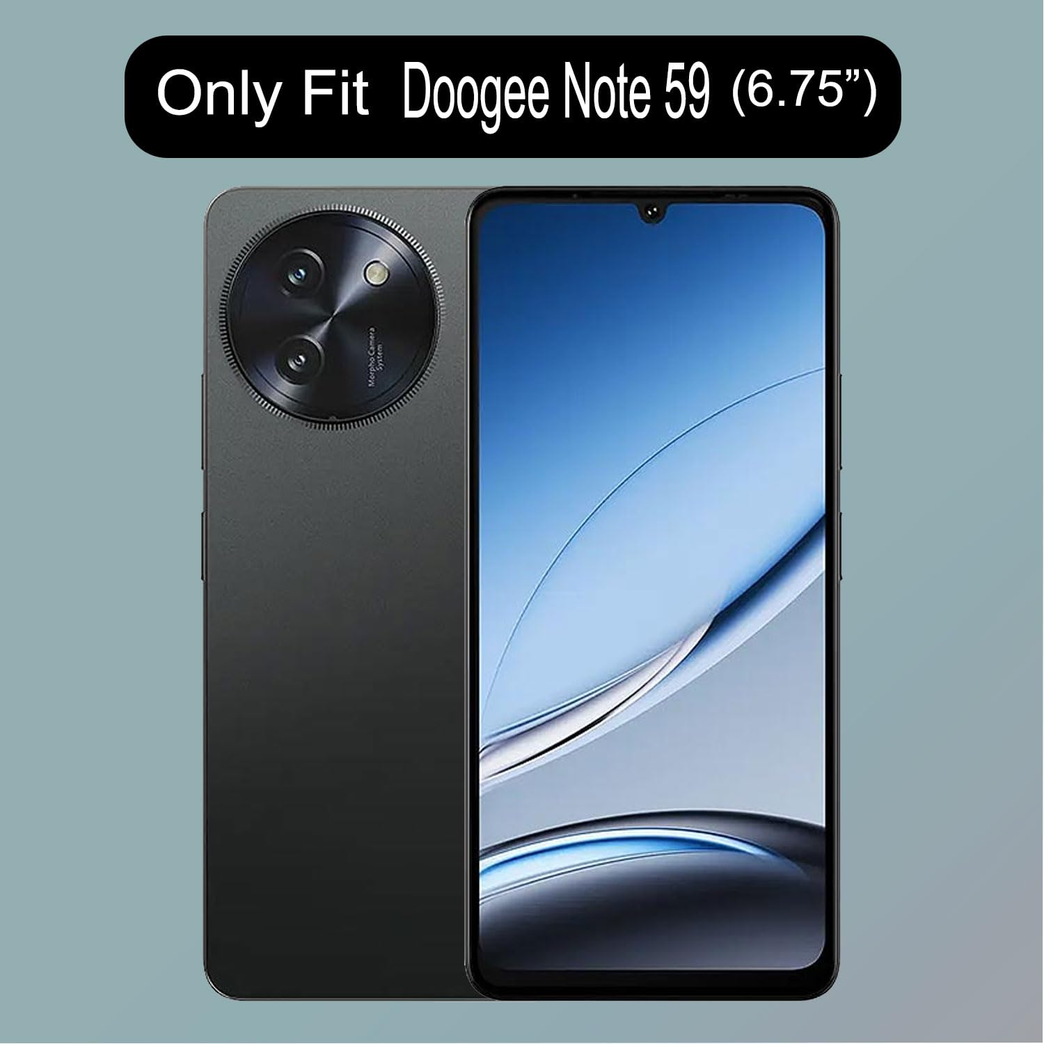 Cover Trasparente Per Doogee Note 59/Pro/Pro+ (6.75'') + 2 Pellicole Vetro Temperato - Custodia Morbida TPU Antiurto - 2