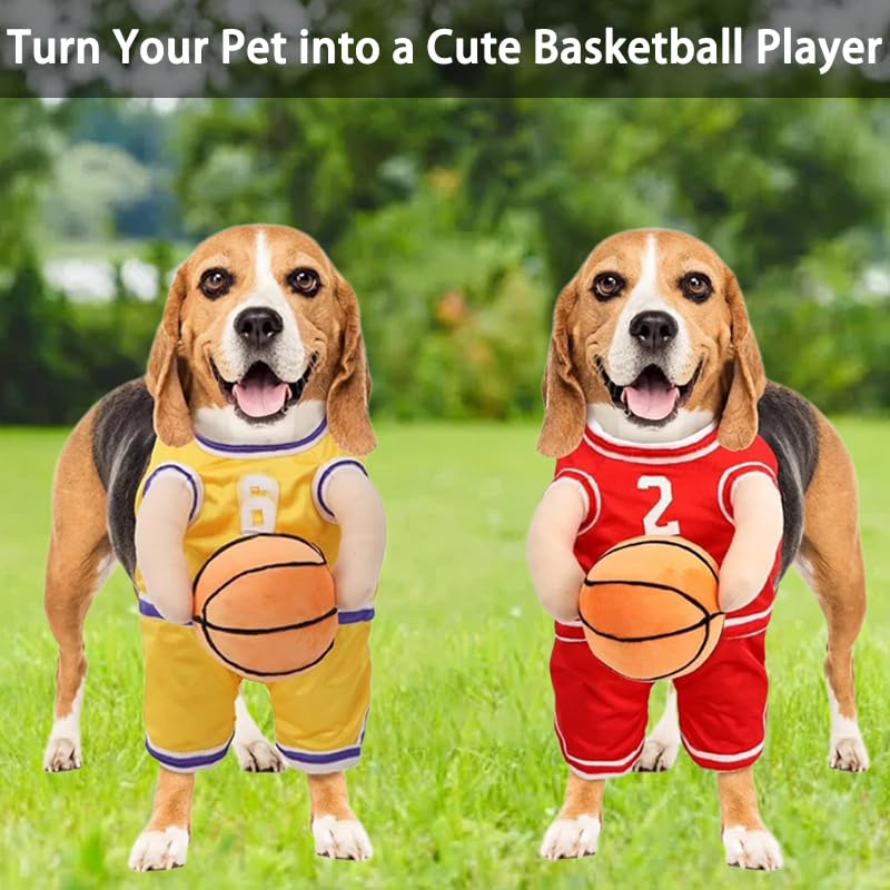 Disfraz deportivo baloncesto para perros, talla grande miniatura 4