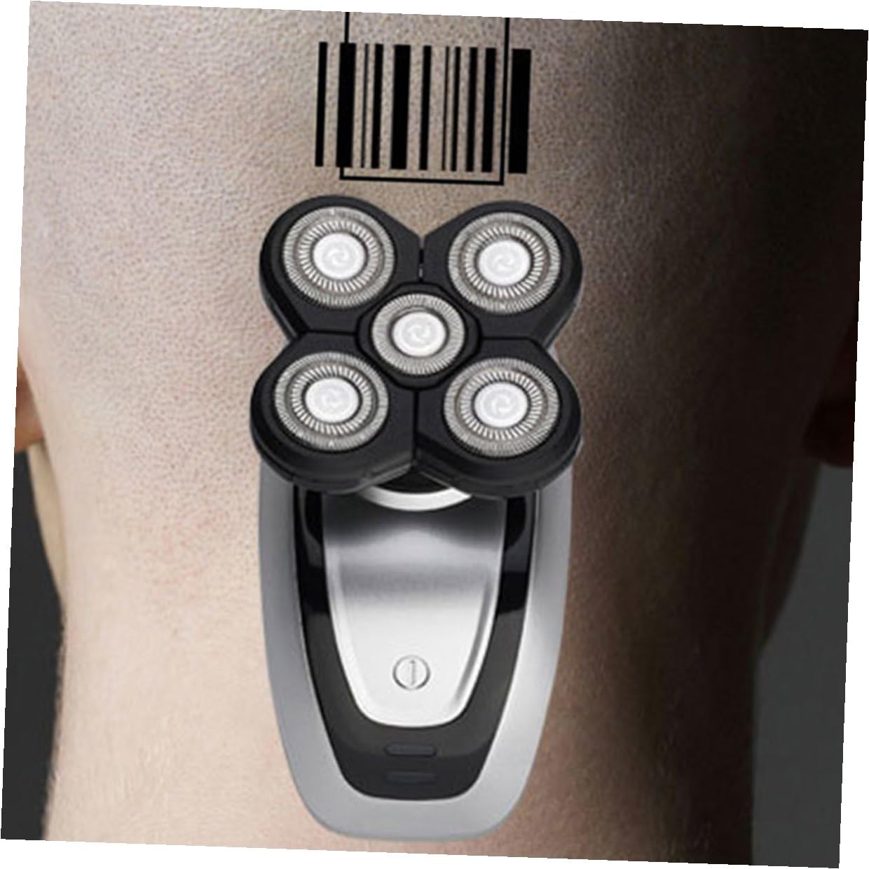 TOPBATHY Rasoio Elettrico Ricaricabile Usb 5 Testine Galleggianti 4d Ipx6 Uomo in Abs Taglio Intelligente per Barba e Chioma