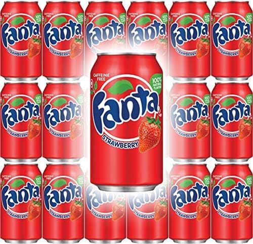 Fanta Strawberry Soda, 12 Fl Oz Cans (Pack of 18, Total of 216 Fl Oz)