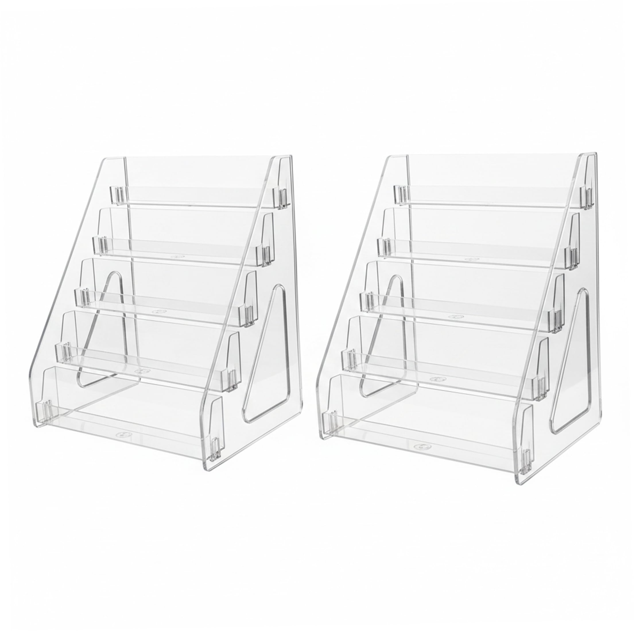 Présentoir acrylique 5 niveaux pour organiser les livres d'enfants et cartes de collection