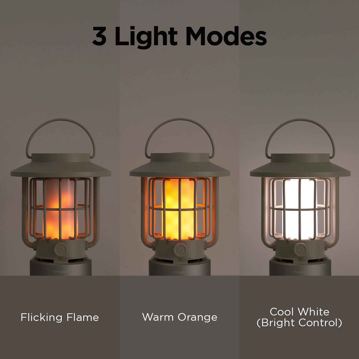 mooas Outdoor Bluetooth Lantern Speakers 10W LED Flame Light Speaker for Men Women Fathers with Wall Mount Hook Wireless Multi-Sync Portable Speaker for Camping Party Patio Garden Home Outside Porch