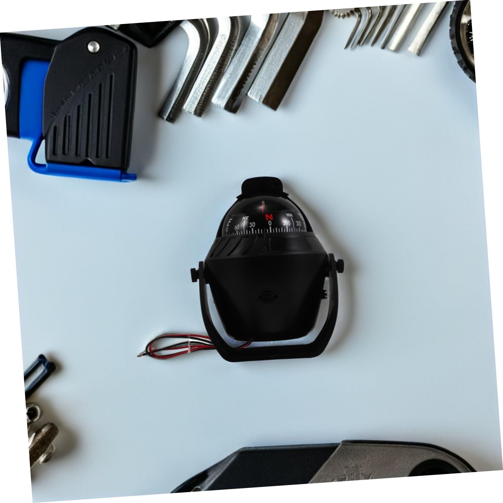 PRETYZOOM Brújula para Salpicadero de Coche Brújula de Navegación con Luz Nocturna LED Accesorio para Coche Moto Todoterreno y Exploración al Aire