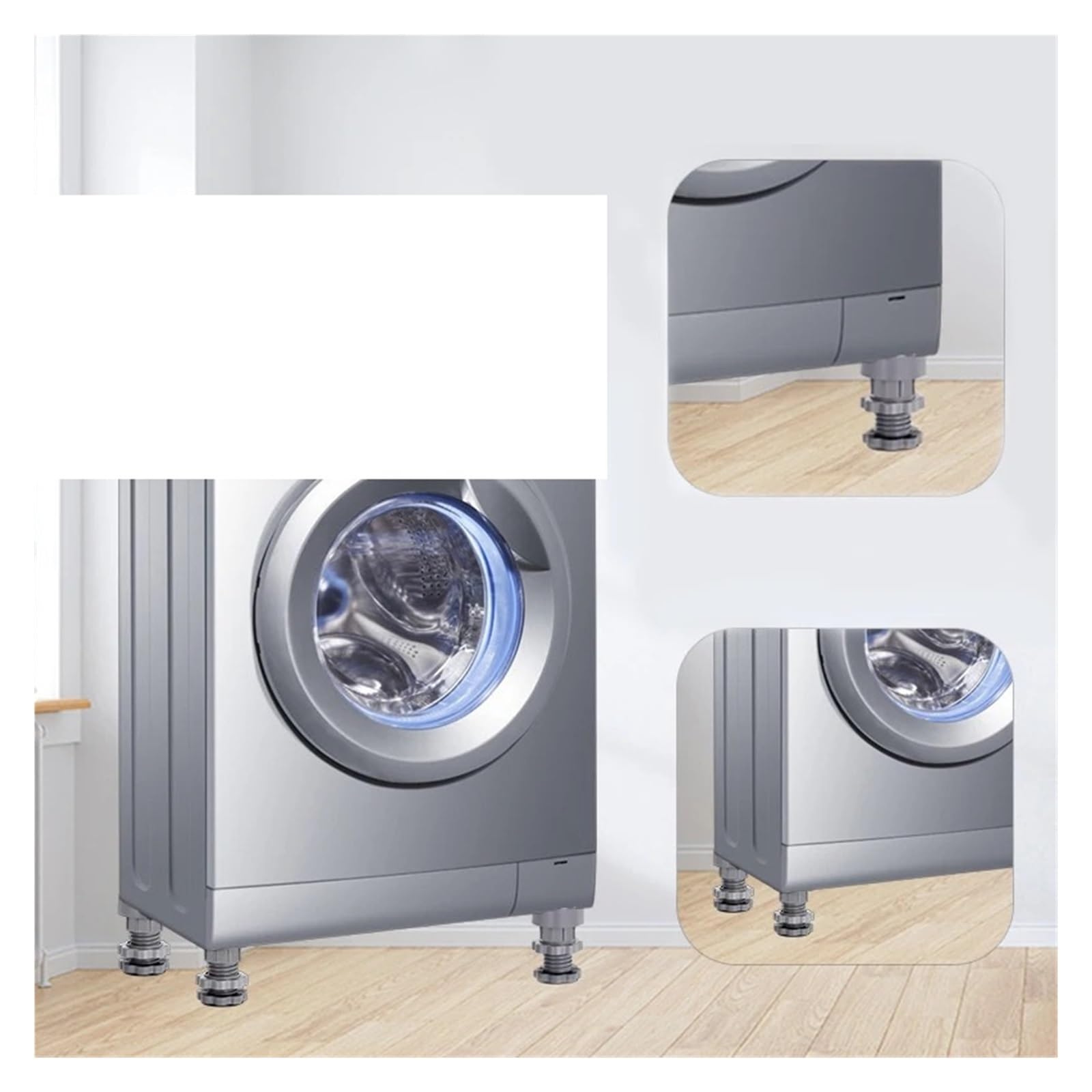 4 Pezzi Nuovi Cuscinetti Anti-vibrazione For Piedi For Lavatrice Gamba Silenziosa Antiscivolo For Aumentare I Rilievi For Piedi Mobili Universali Tappetino For La Riduzione Del Rumore