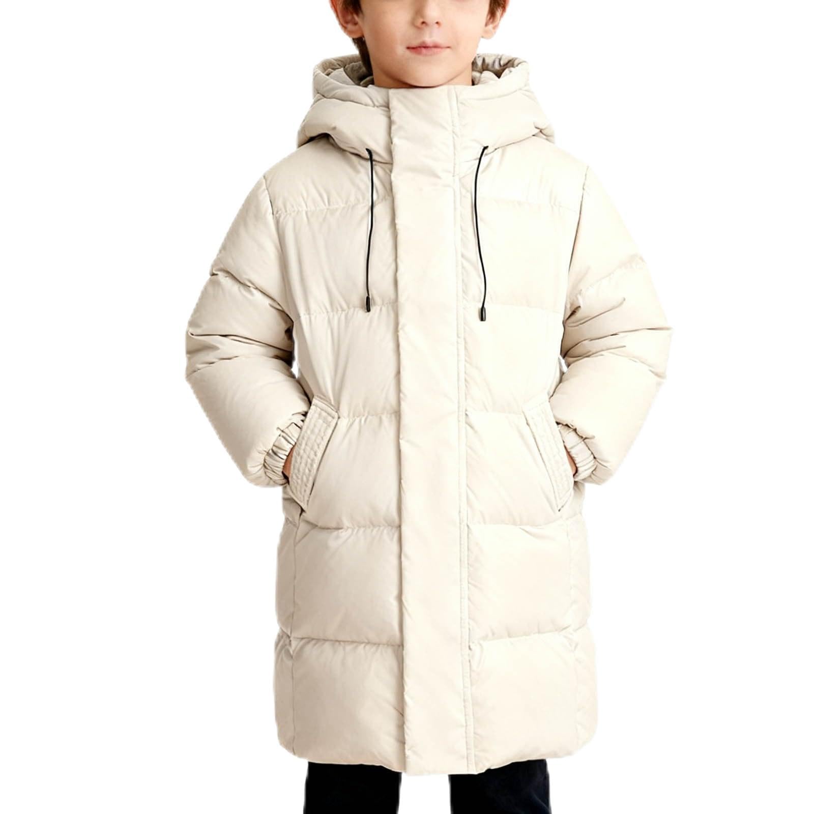 Veste d'hiver chaude et légère pour fille – Manteau thermique matelassé à capuche pour enfants – Vêtement d'extérieur rembourré – Chauffe-corps pour la randonnée et la marche – 4 à 13 ans