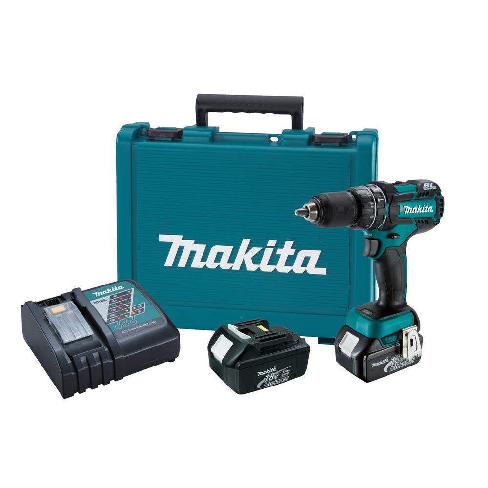 Makita XPH06 18V LXT® Lithium-Ion Brushless Cordless 1/2" Hammer Driver-Drill Kit (3.0Ah)