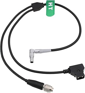 HangTon Run Stop Power Cable for ARRI RIA-1 Hi5 to Sony F55 Venice 1 2 Camera Remote 8 pin D-tap to Angled CAM 7 Pin 50cm