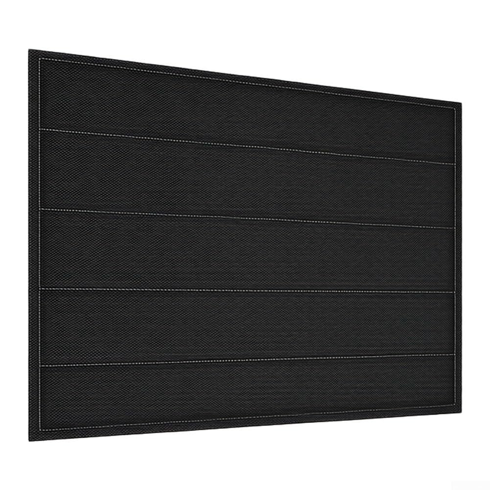 Copertura Magnetica per Camino Isolante: Parascintille in Tessuto Oxford Ignifugo con Schiuma - Blocca Correnti d'Aria e per calore - Design Nero Discreto 62x96 cm(45×34inch)