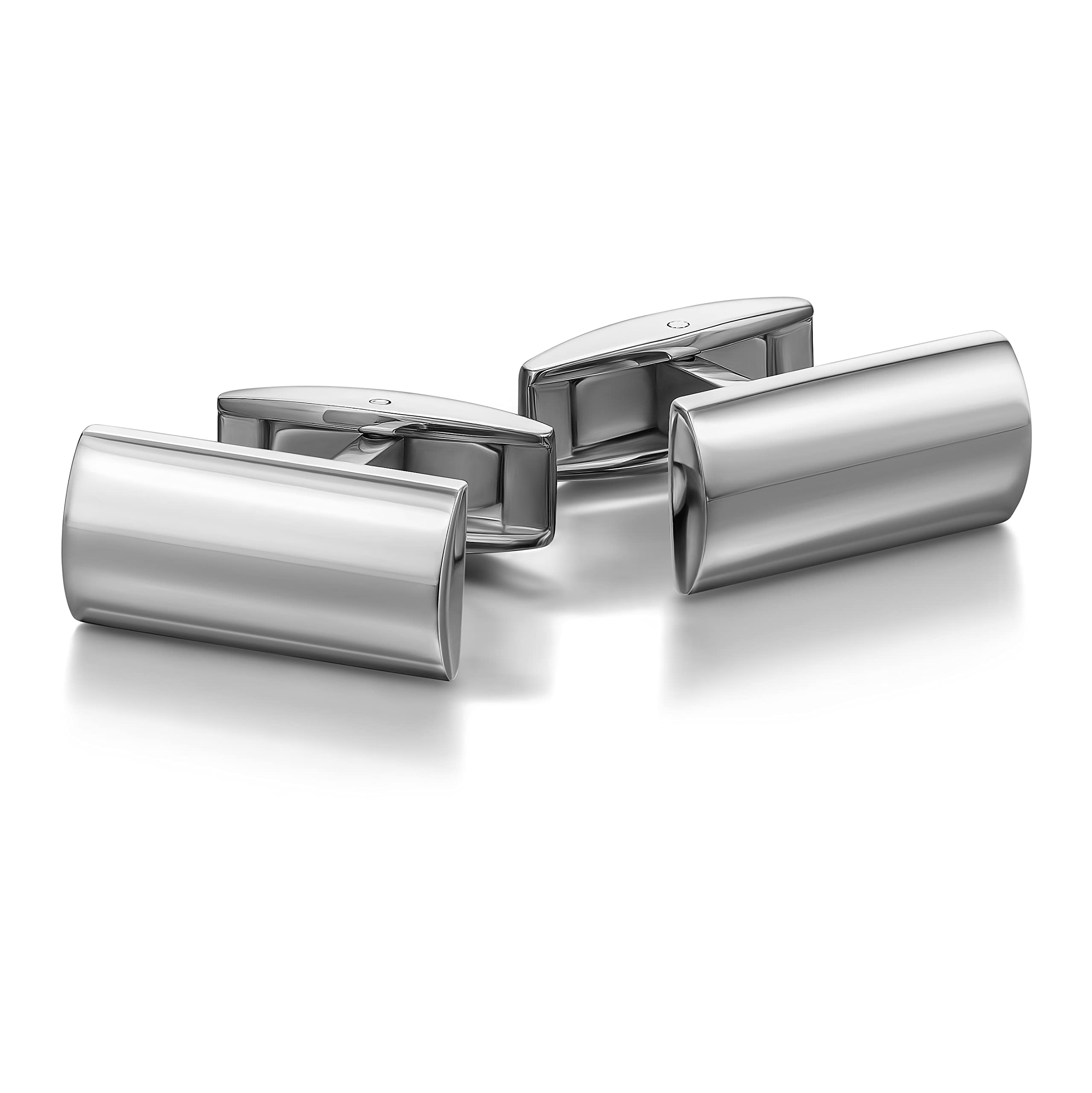 Boutons De Manchette Colibri Polaris Pour Homme - Acier Poli/Satiné/bronze à canon - Boutons De Manchette Design Avec Fermeture Arrière Pivotante - Coffret Cadeau