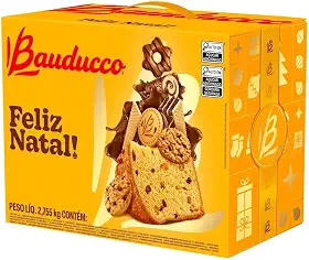 Cesta De Natal Bauducco Grande Com Panetone E Chocotone - 20 Itens