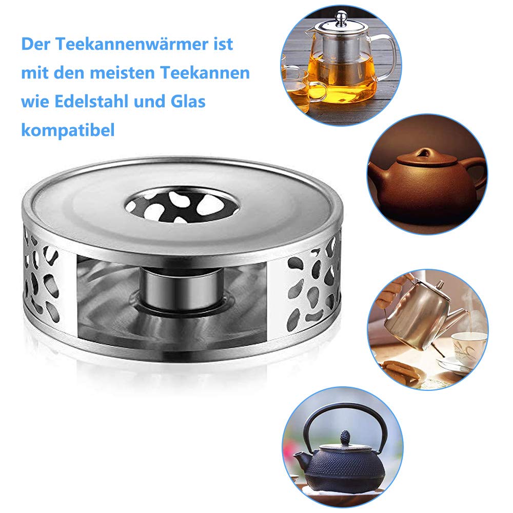 Calentador de Tetera de Acero Inoxidable para Juegos de té y Café