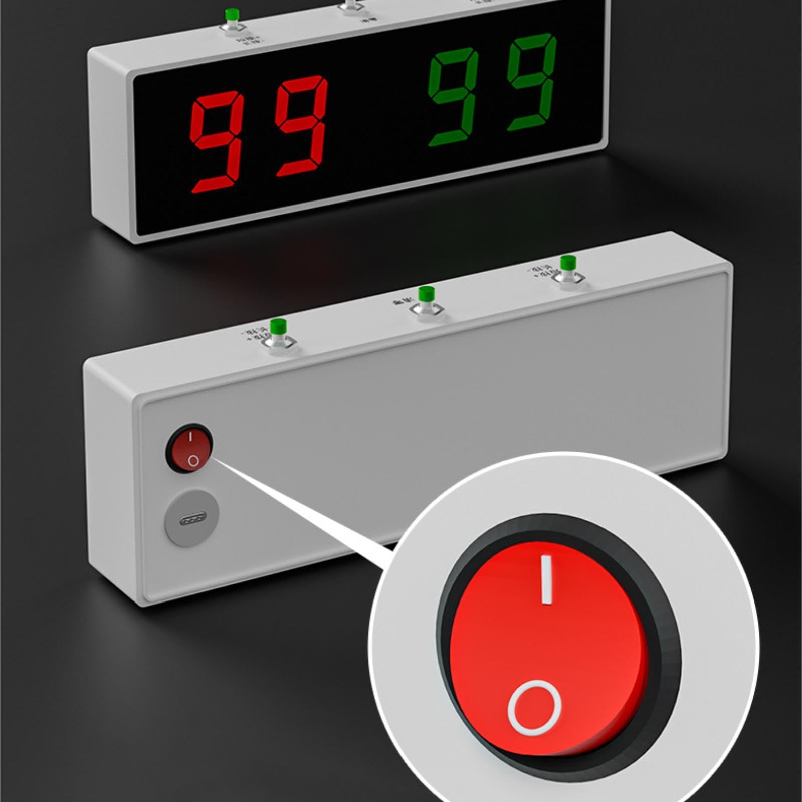 Oshhni Tabellone segnapunti elettronico Bianco Multifunzionale per competizioni Sportive, Regalo, Robusto tabellone Digitale per segnare i punteggi