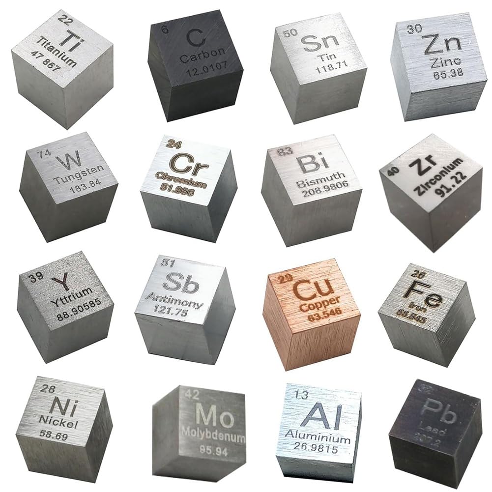 Dichtewürfel-Set, Modellbausatz für Organische Chemie für die Sammlung Eines Periodensystems der Elemente (0,39/10 Mm), 16-Teilig