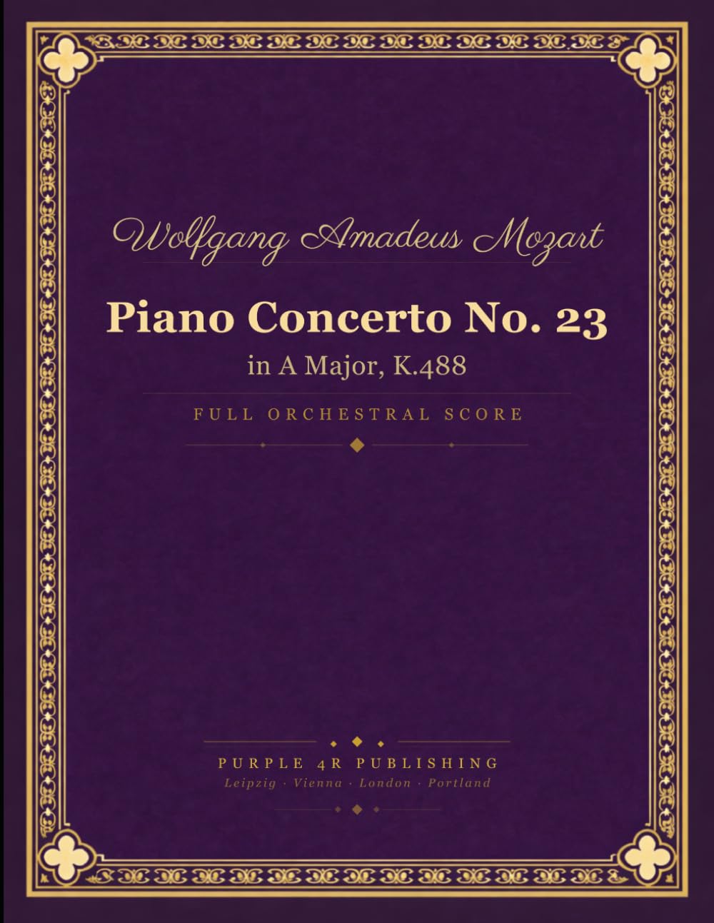 Mozart: Piano Concerto No. 23 in A Major, K. 488 - Full Orchestral Score