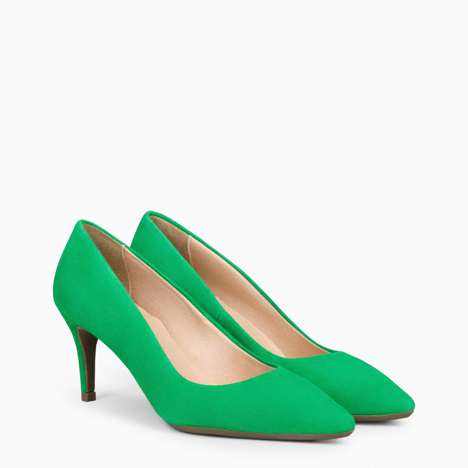 miMaO. Zapatos Mujer de Piel de Ante con tacón Fino y Plantilla de Gel. Diseñado y Fabricado en España