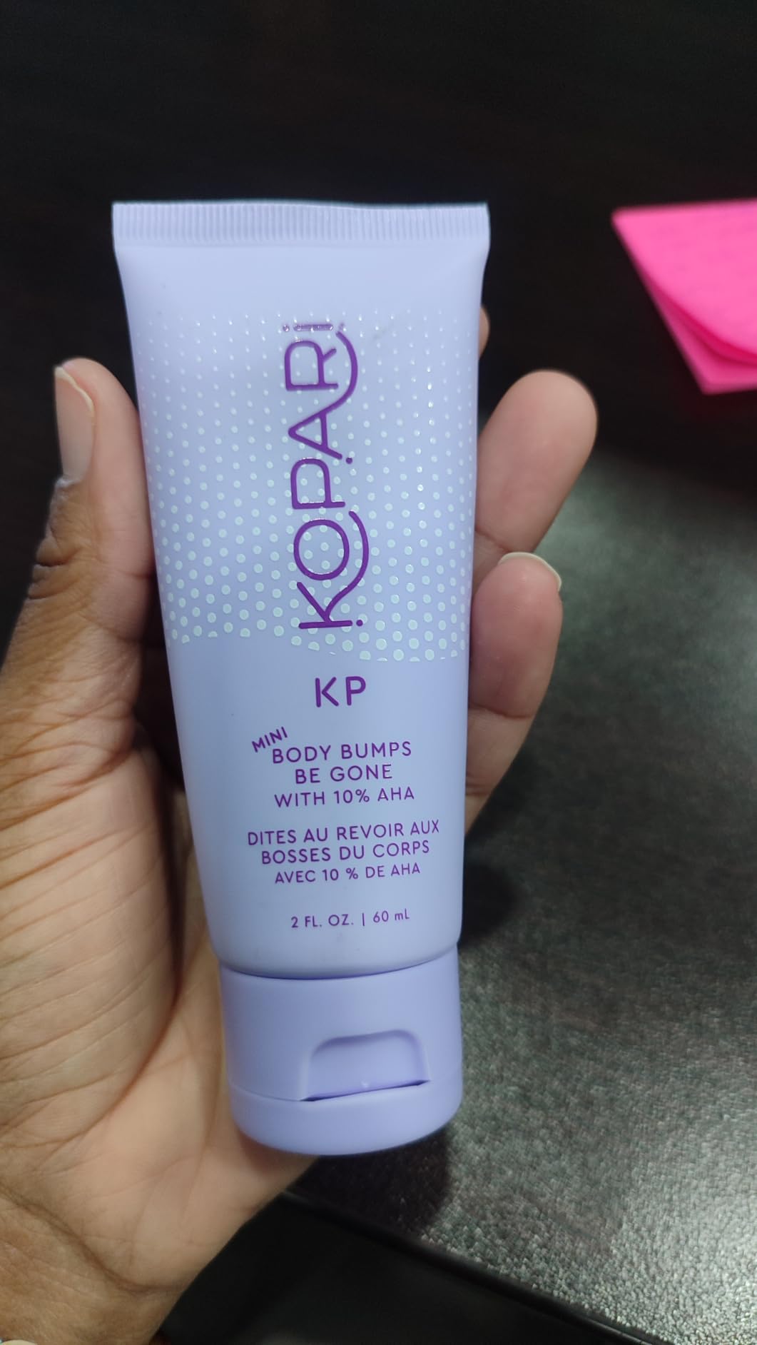 Kopari KP Body Bumps Be Gone Exfoliating Body Scrub with 10% AHA, to Smooth Skin, Reduce Bumps, Decongest Pores, Clarifying, Gently Exfoliate & Wash | 2 oz