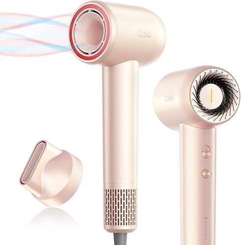 TYMO Secador de pelo iónico, secador de pelo de alta velocidad para secado rápido sin daños, secador de pelo silencioso profesional con iones