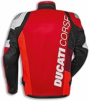 Vista 2 de Ducati Chaqueta de piel perforada Corse C6 9810745, rojo, blanco, negro
