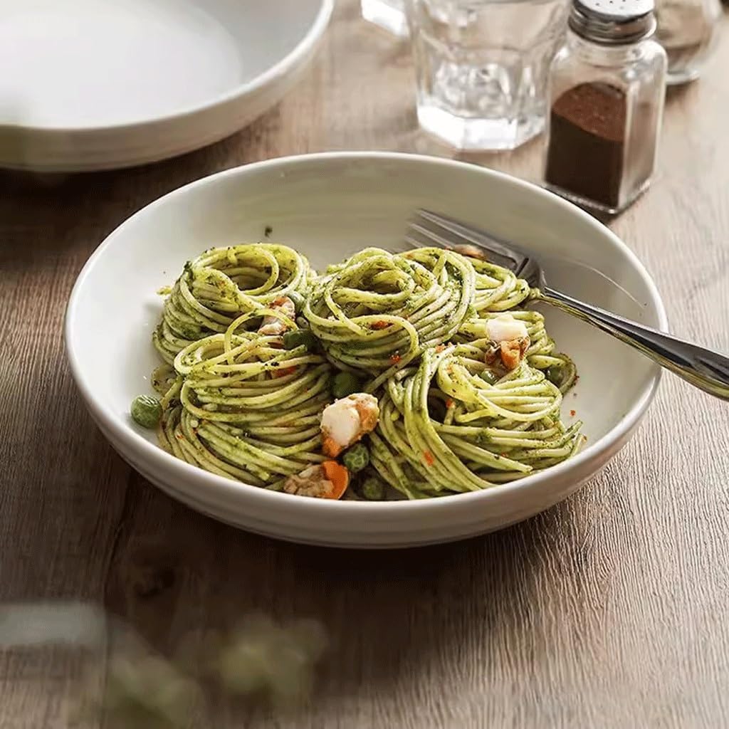 キッチンプレート 皿 10インチ ホワイトセラミック ホームディーププレート スーププレート サラダプレート パスタプレート，25.