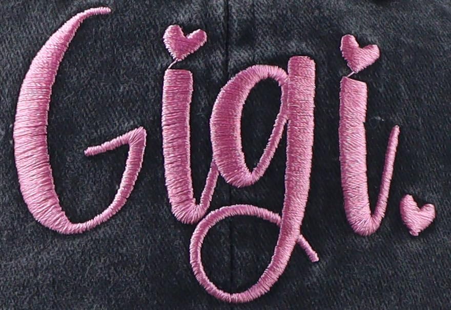 Gigi Mimi Hats for Women, Adjustable Cotton Embroidered Grandma Baseball Cap - Image 3